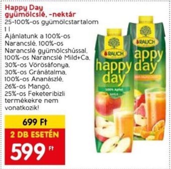 Spar Happy Day gyümölcslé, -nektár 1 l ajánlat