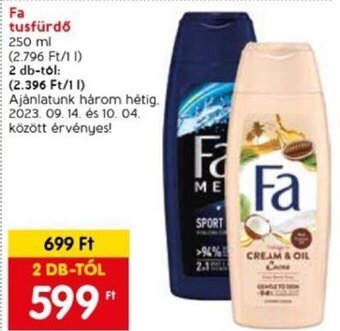 Spar Fa tusfürdő 250 ml ajánlat