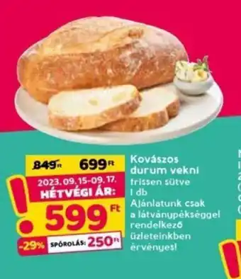 Spar Kovászos durum vekni 1 db ajánlat