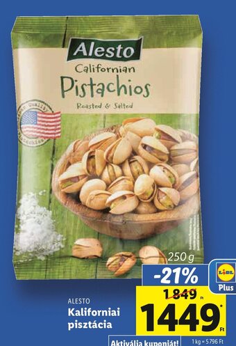 Lidl ALESTO Kaliforniai pisztácia 250 g ajánlat