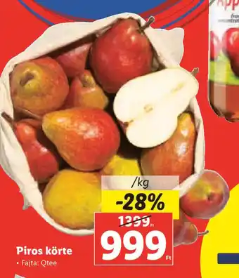 Lidl Piros körte 1 kg ajánlat