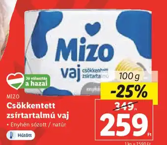 Lidl MIZO Csökkentett zsírtartalmú vaj 100 g ajánlat