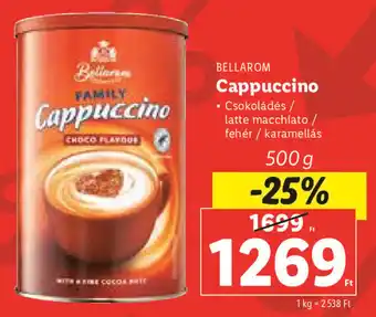 Lidl BELLAROM Cappuccino 500 g ajánlat