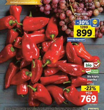 Lidl Bio kápia paprika 400 g ajánlat
