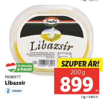 Lidl PRIMFETT Libazsír 200 g ajánlat