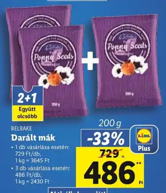 Lidl BELBAKE Darált mák 200 g ajánlat