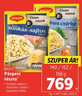 Lidl MAGGI Párperc tészta 140 - 156 g ajánlat