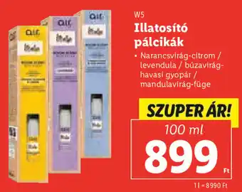 Lidl W5 Illatosító pálcikák 100 ml ajánlat