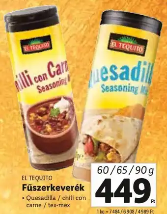 EL TEQUITO Fűszerkeverék 60 - 90 g
