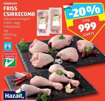ALDI HÚSMESTER FRISS CSIRKECOMB 1 kg ajánlat