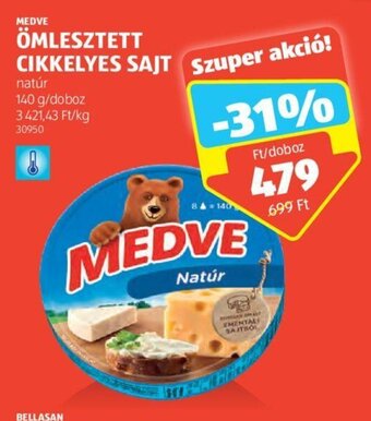 ALDI MEDVE ÖMLESZTETT CIKKELYES SAJT 140 g ajánlat