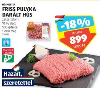 ALDI HÚSMESTER FRISS PULYKA DARÁLT HÚS 500 g ajánlat