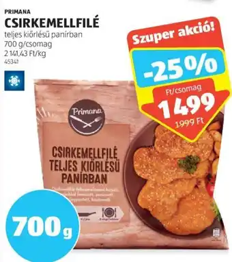 ALDI PRIMANA CSIRKEMELLFILÉ 700 g ajánlat