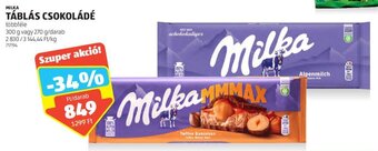 ALDI MILKA TÁBLÁS CSOKOLÁDÉ 300 / 270 g ajánlat