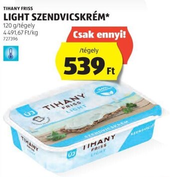 TIHANY FRISS LIGHT SZENDVICSKRÉM 120 g
