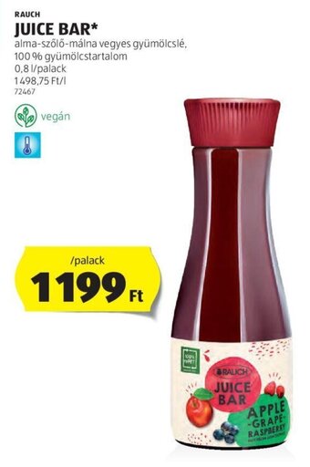 ALDI RAUCH JUICE BAR 0,8 l ajánlat