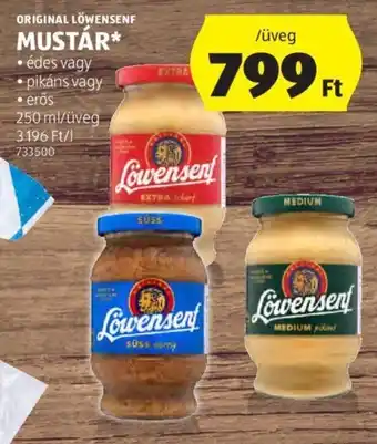 ALDI ORIGINAL LÖWENSENF MUSTÁR 250 ml ajánlat