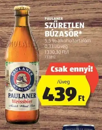 PAULANER SZÜRETLEN BÚZASÖR 0,33 l