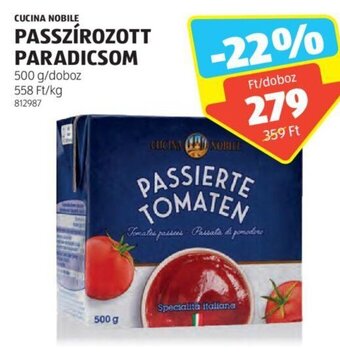 ALDI CUCINA NOBILE PASSZÍROZOTT PARADICSOM 500 g ajánlat