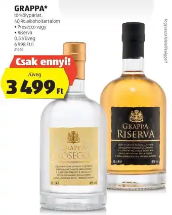 ALDI GRAPPA 0,5 l ajánlat