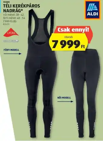ALDI CRANE TÉLI KERÉKPÁROS NADRÁG 1 db ajánlat