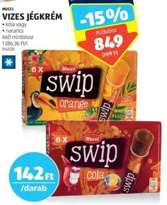 ALDI MUCCI VIZES JÉGKRÉM 660 ml ajánlat