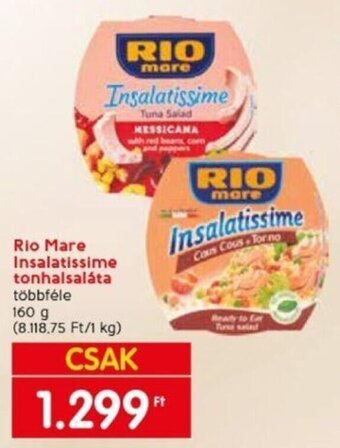 Spar Rio Mare Insalatissime tonhalsaláta 160 g ajánlat