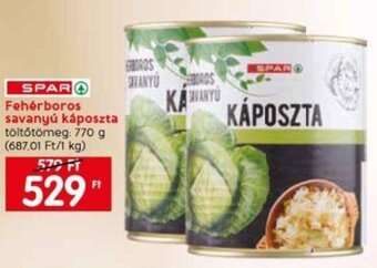 SPAR Fehérboros savanyú káposzta 770 g