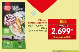 Spar Classic nílusi sügérfilé 540 g ajánlat