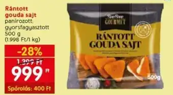 Spar Rántott gouda sajt 500 g ajánlat