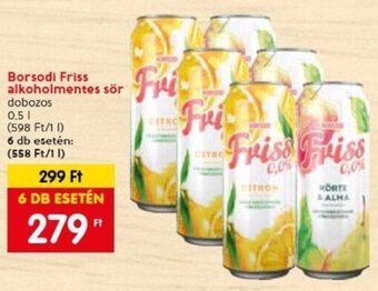 Spar Borsodi Friss alkoholmentes sör 0,5 l ajánlat