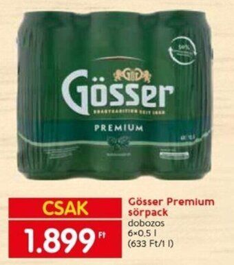 Spar Gösser Premium sörpack 6 x 0,5 l ajánlat
