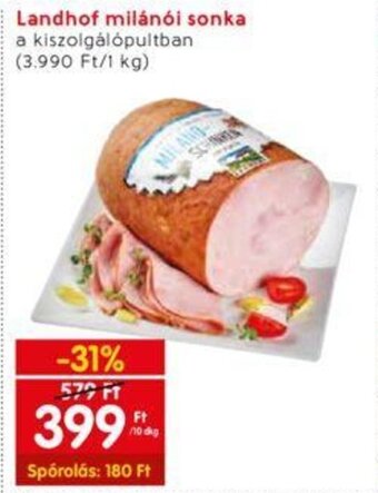 Interspar Landhof milánói sonka 10 dkg ajánlat
