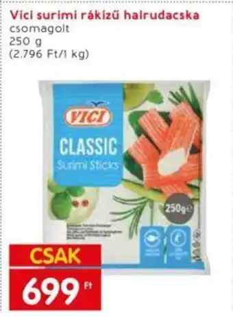 Interspar Vici surimi rákízű halrudacska 250 g ajánlat