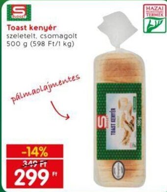 Interspar Toast kenyér 500 g ajánlat