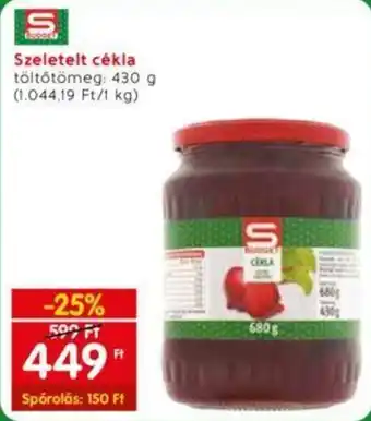 Interspar Szeletelt cékla 430 g ajánlat