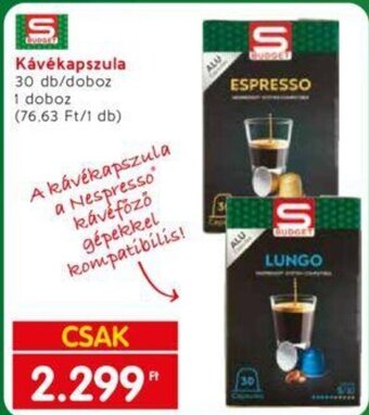 Interspar Kávékapszula 30 db ajánlat