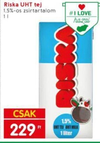 Interspar Riska UHT tej 1 l ajánlat