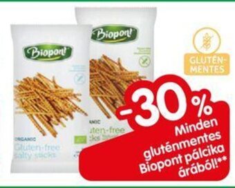 Interspar Minden gluténmentes Biopont pálcika árából! ajánlat