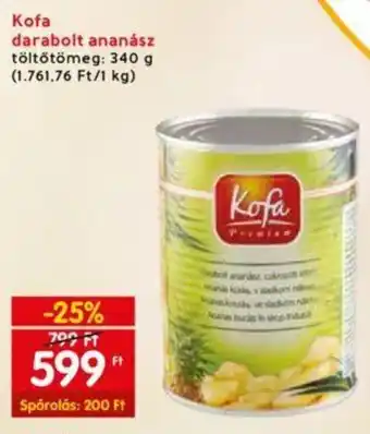 Interspar Kofa darabolt ananász 340 g ajánlat