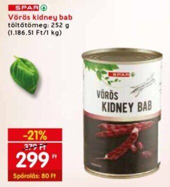SPAR Vörös kidney bab 252 g