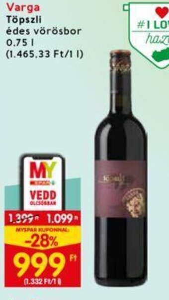 Interspar Varga 0,75 l ajánlat