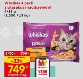 Interspar Whiskas 4 pack alutasakos macskaeledel 4 x 85 g ajánlat
