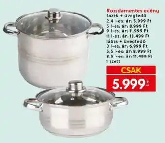 Rozsdamentes edény 1 db