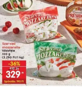 Interspar Szarvasi mozzarella 100 g ajánlat
