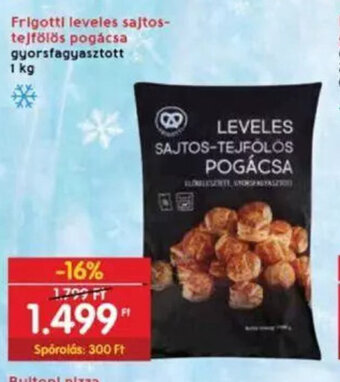 Interspar Frigotti leveles sajtos- tejfölös pogácsa 1 kg ajánlat