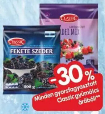 Minden gyorsfagyasztott Classic gyümölcs árából!