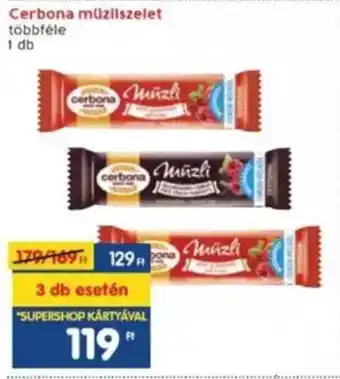 Interspar Cerbona müzliszelet 1 db ajánlat