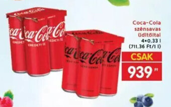 Interspar Coca-Cola szénsavas Üdítőital 4 x 0,33 l ajánlat