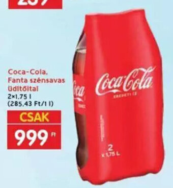 Interspar Coca-Cola, Fanta szénsavas üdítőital 2 x 1,75 l ajánlat